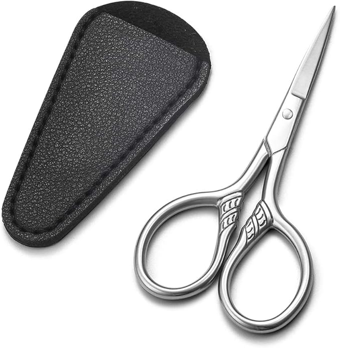 HITOPTY Small Precision Scissors, 3.5in Beauty Grooming Kit