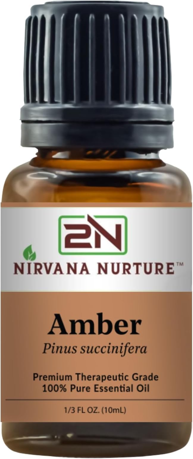 Nirvana Nurture Amber Essential Oil,100% Pure Undiluted, Aromatherapy Oil for Diffuser, Hair & Skin Care