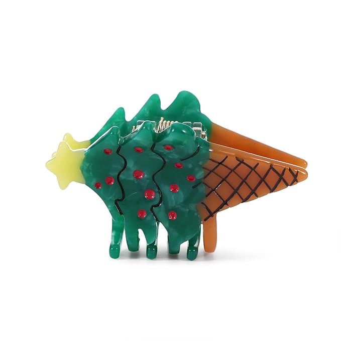 LOVIME Small Summer Hair Claw Clips for Women Girls - Italian Tree Cone Hair Accessories for Women Girls Fun Acetate Mini Hair Clips for Thin & Thick Hair Mothers Day Gifts for Mom with Gift Box