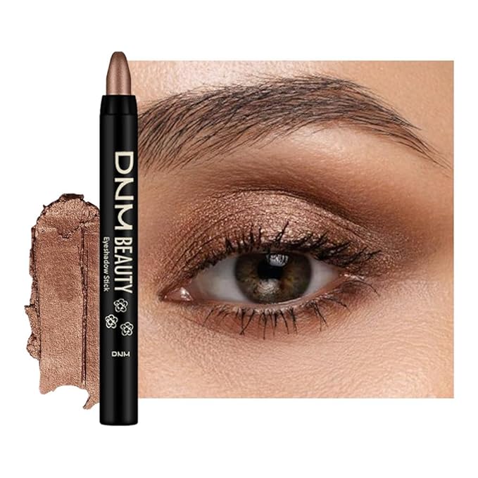 IATMOMOD Copper Brown Shimmer Cream Eye Shadow Stick Makeup for Women, Shimmer Eyeliner Pencil Eyeshadow Brightener Stick for Eyes, Waterproof Eyeshadow Applicator Blendable sombras para ojos 73#