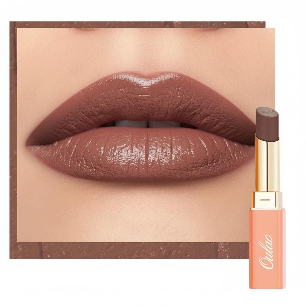 Oulac Black Lipstick for Women, Halloween Matte Lipsticks, Full Coverage Lip Color, Satin Matte Finish, Cream Texture, Hydrating, Infused with Hyaluronic Acid, Vegan & Clean Beauty 4g SG16
