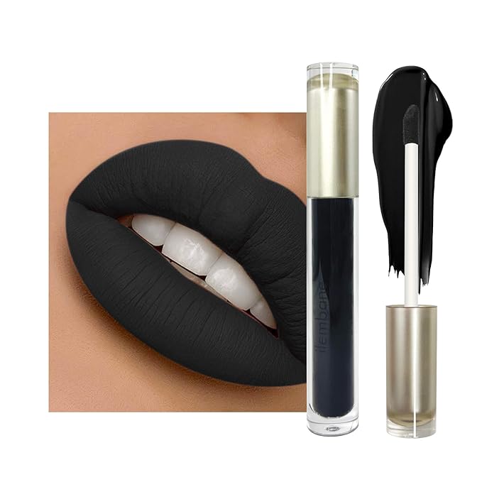 ilembane Jet Black Matte Liquid Lipstick Long Lasting - Mystical Moment
