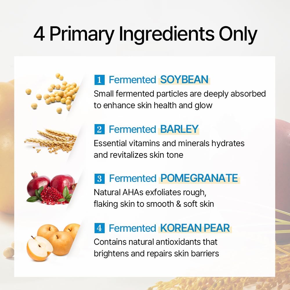 mixsoon Bean Essence Korean Skin Care, Gentle AHA Exfoliating Essence for Glass Skin Glow, Hydrating Face Serum with Fermented Bean, Smooth Skin, 50ml / 1.69 fl.oz. Korean Glass Skin Care