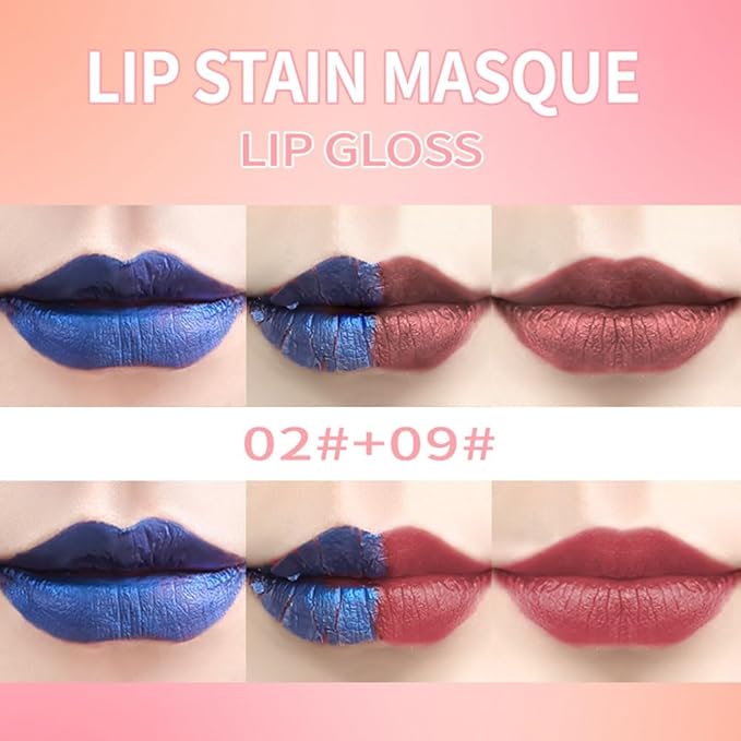 FERLYHR Lip Liner - Peel Off Lip Stain | Long Lasting Matte Lip Tattoo | Transfer Proof, Hydrating Formula with Hyaluronic Acid & Vitamin E | Vegan & Cruelty-Free | for All Skin Types(2+9#, 2PCS)