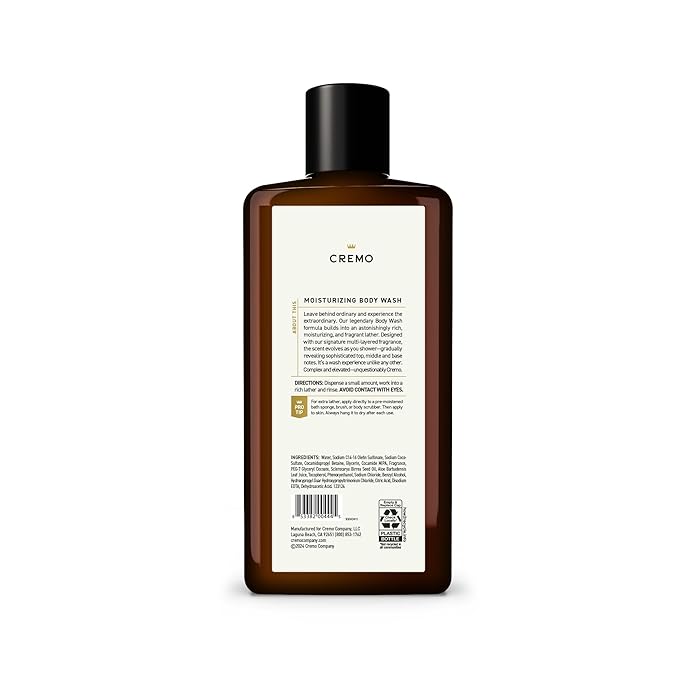 Cremo Body Wash for Men, Rich-Lathering Sage and Citrus, 16 Fl Oz
