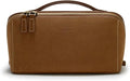 EACHY Travel Makeup Bag, Faux Suede Cosmetic Bags for Women,Large Capacity Portable Pouch Open Flat Toiletry Bag Make up Organizer with Divider and Handle