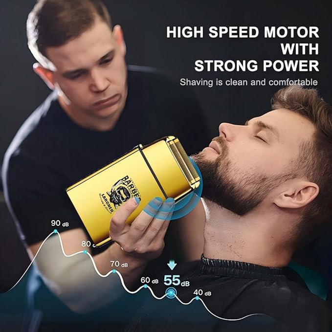 Largner Hair Clippers for Men Professional, Cordless Beard Trimmer & Electric Razor Shavers for Men, Rechargeable 3 Piece Barber Hair Cutting Kit LED Display Men's Grooming Kit