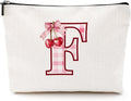 CQM Cherry Bag Initial F Makeup Bag Cherry Gifts for Women Cosmetic Bags