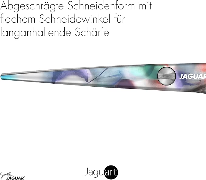 Jaguar In Heaven Watercolor Design Hairdressing Scissors, Right Handed Offset Handle, 5.5 Inch