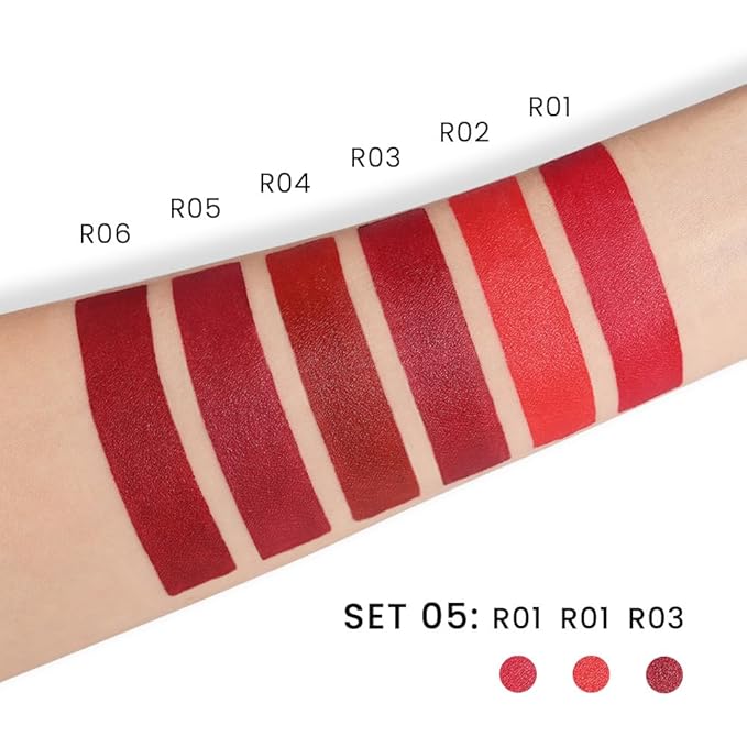 3 Pcs Matte Velvet Lipstick for Women Set,Nude Long Lasting Matte Lip Stick 24H Waterproof for Girls Natural Lip Makeup,Non-Stick Lipstick Makeup for Women,labiales magicos 24 horas originales