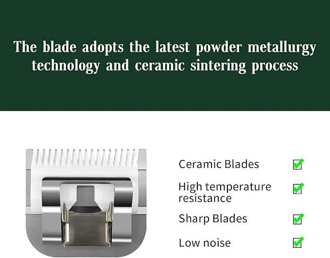 Replacement Ceramic Blades Set,Compatible with Andis,Oster 76,Wahl KM10
