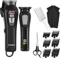 TCMKY Hair Clippers Professional Cordless for Men, Barber Clippers for Hair Cutting Kit, Wireless LCD Display Hair Trimmers Set, Rechargeable Haircut Machine for Family (Black)