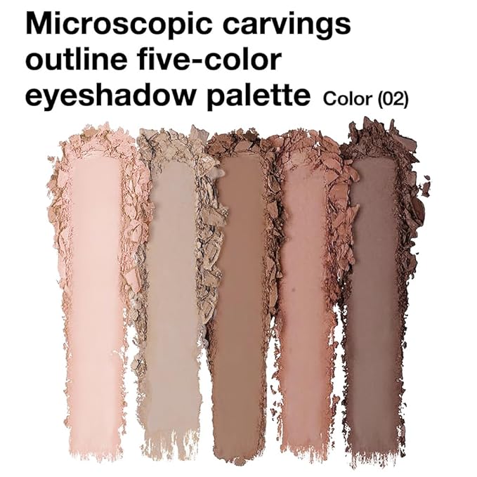 JUAAZIN 5 Colors Matte Eyeshadow Makeup Palette, 5 Natural Nude Brown Light Brown Cool-Toned Eyeshadow, Looks for Brown Eyes Women Finish Long Wearing Waterproof Professional Eye Makeup 02#