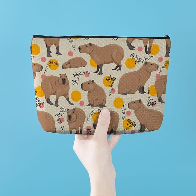 Cute Capybara Makeup Bag Capybara Cosmetic Bag Gifts for Women Girls