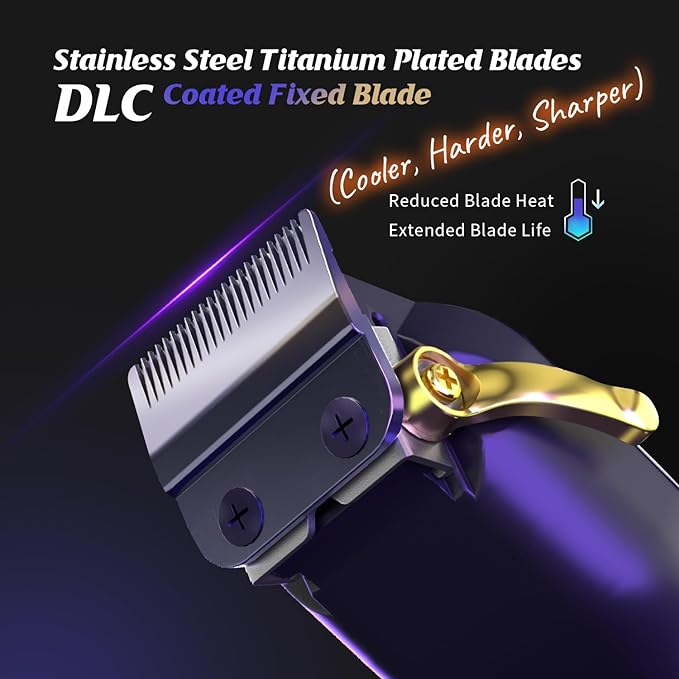 SUPRENT PRO Professional Hair Clippers for Men- Barber Clippers Set Brushless Motor, Cordless Hair Clipper with Zero Gap Hair Trimmer- Premium Hair Cutting kit Gift for Men