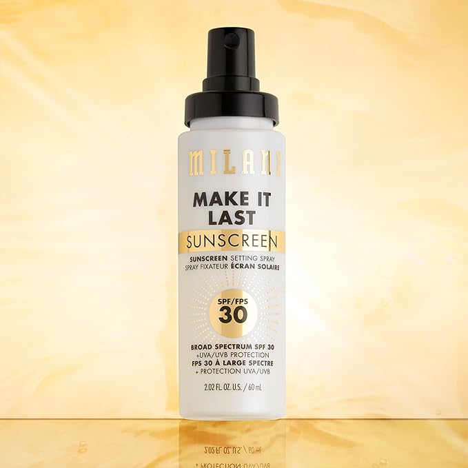 Milani Sunscreen Setting Spray, Make It Last Sunscreen for Face- SPF 30
