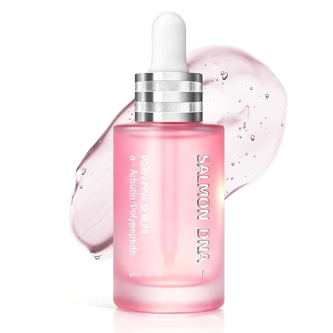 Pink PDRN Peptide Serum – Salmon DNA 10,320ppm with 12 Peptides & Niacinamide for Skin Repair, Hydration & Firming