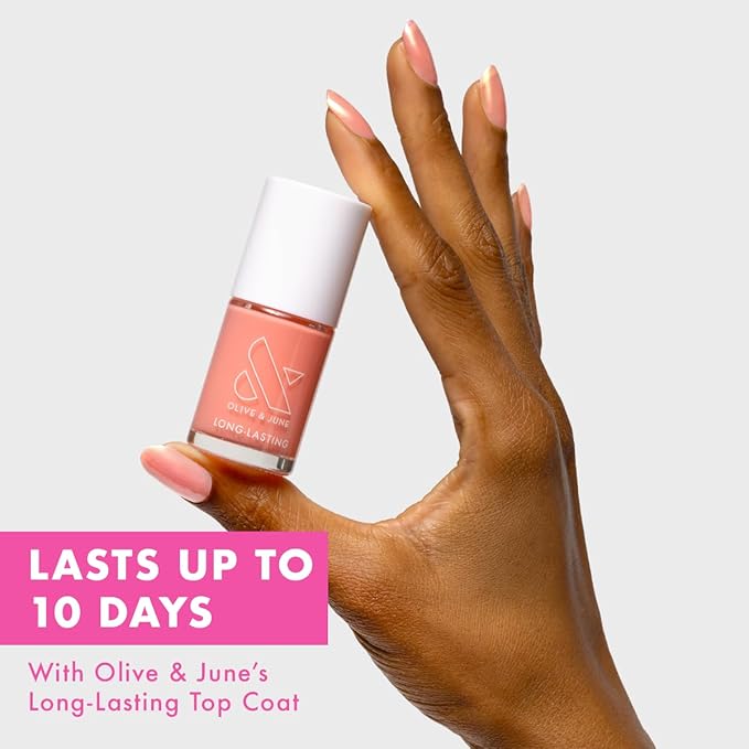 Olive & June Long Lasting Nail Polish, Papaya Gloss Coral