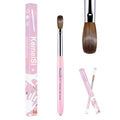 KEMEISI Acrylic Nail Brush Size #12, 100% Pure Kolinsky Nail Art Brushes for Acrylic Application, Sturdy Starry Handle Oval Shaped Nail Design Tools for Professional Manicure DIY, Pink