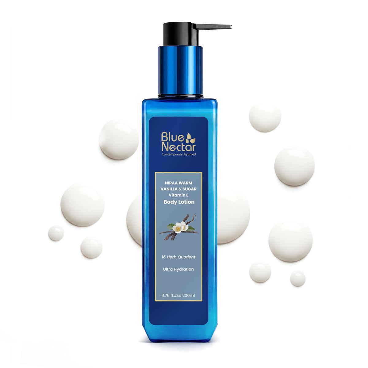 Blue Nectar Shea Butter Moisturizing Warm Vanilla and Sugar Body Lotion with Vitamin E for Hydration | Body Lotion for Dry Skin | For Women & Men (12 Herbs, 6.76 Fl oz)