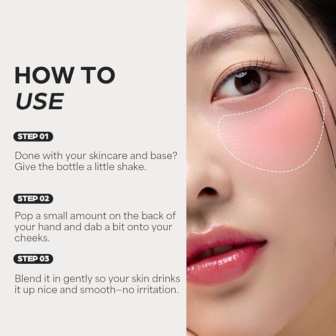 House of Hur Moist Ampoule Blusher with 50% Moisture Essence | Hydrating & Long-Lasting Blush | 0.68fl.oz (9 Shades) (Rose Brown)