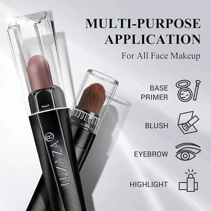 LUXAZA PRO Neutral Eyeshadow Stick Makeup 6PCS Set, Dark Grey Shimmer Matte Cream Eye Shadow for Smoky Eye Brightener Pencil Crayon - A3 Smoky Rose Taupe