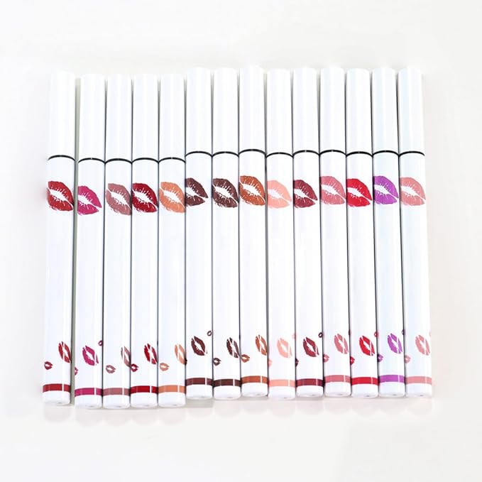 3Pcs Longwear Liquid Lip Liner Stain Marker Pen Set Long Lasting Waterproof, Pink Red Maroon Mauve Purple Matte 24 Hour Lip Liner and Lipstick Combo, Color Stay Lipliner All Day, Lip Stain peel off