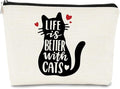 BARPERY Cat Ketten Makeup Bag - Cosmetic Accessory Gift for Cat Lovers, Women & Girls
