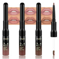 IATMOMOD 3Pcs 2 in 1 Pale Neutral True Nude Matte Lip Liner and Liquid Lipstick Stain Makeup Set for women, Long Lasting Smudge Proof Lip Tint Matte Finish Lip Gloss for All-Day Color Hold, Set30
