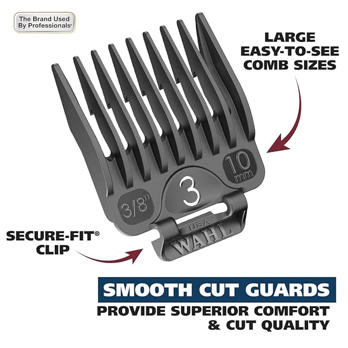 Wahl USA Chrome Pro Corded Clipper Complete Haircutting Kit for Men