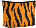 Meaudiwes Personality Fashion Zipper Cosmetic Case, Portable Makeup Case, Toiletry Bag, Tiger Stripes Animal Print Travel Cosmetic Toiletry Bag