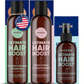Moerie Hair Growth Shampoo, Conditioner and Spray for Men and Women, Hair Loss Solution with Biotin and Rosemary, Thickening Hair Regrowth Set with Serum Level Care for Thinning Hair