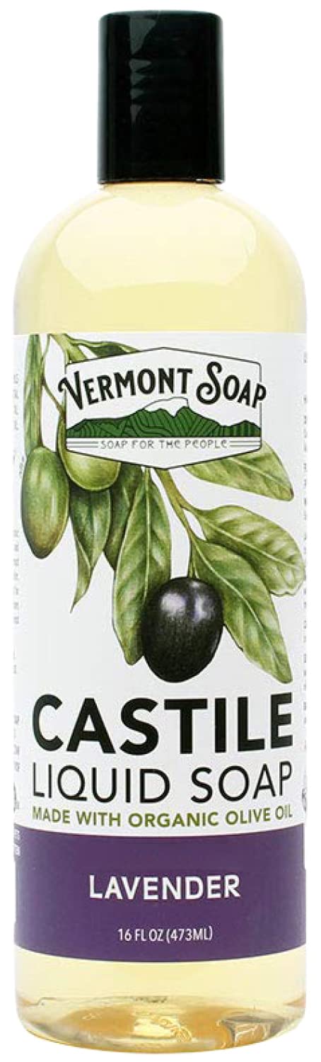 VERMONT SOAP Pure Castile Soap Orange, Gentle Liquid Soap, Body Wash, 64 oz