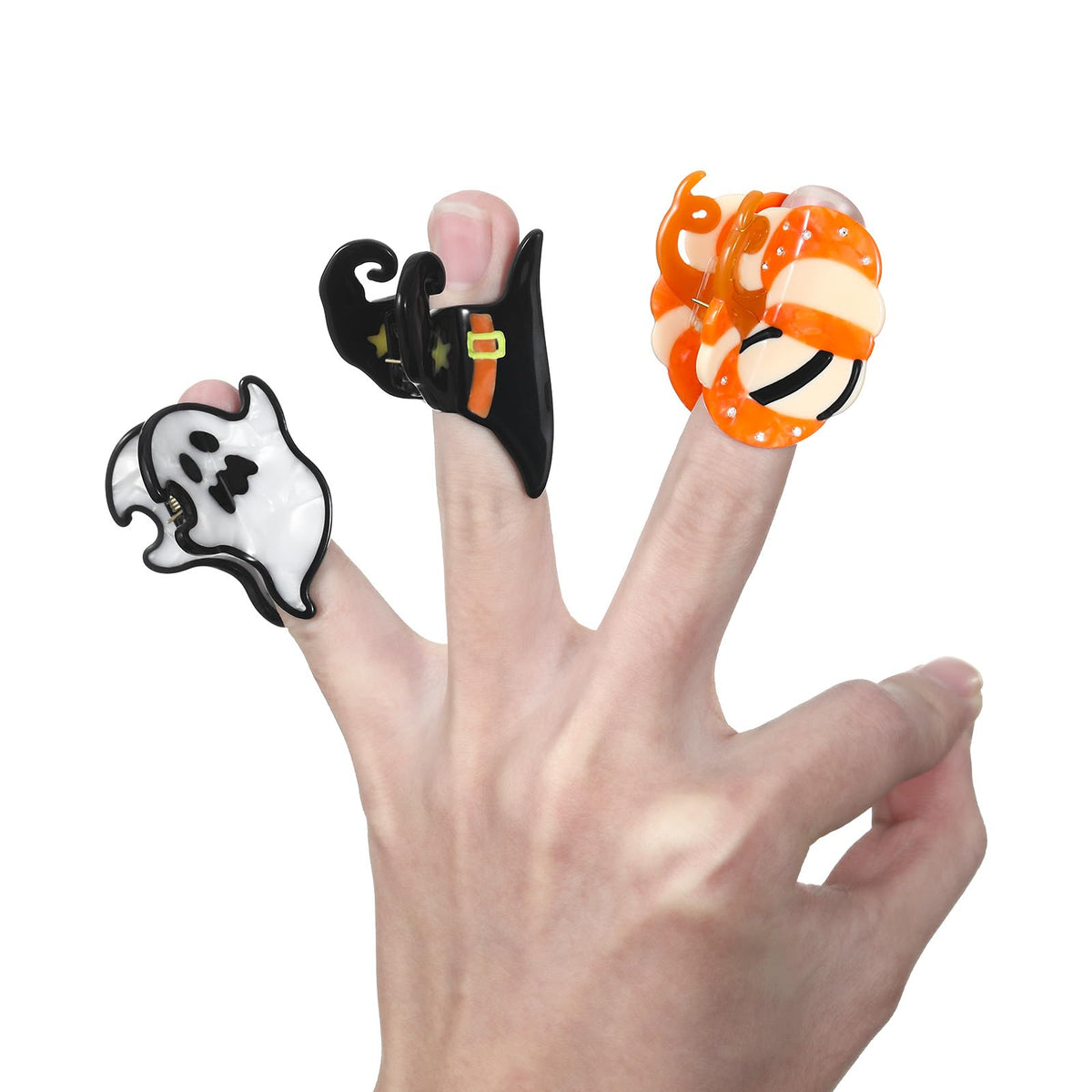Halloween Hair Clips Ghost Pumpkin Claws Acetate Clips for Women
