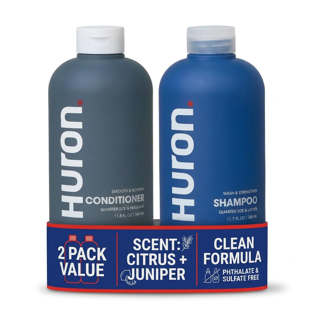 Huron Shampoo + Conditioner for All Hair Types; 2-pack (11.4 oz)