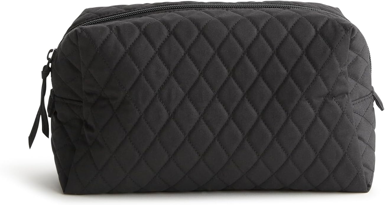 Vera Bradley Women's Premium Cotton Large Cosmetic, Moonless Night, One Size