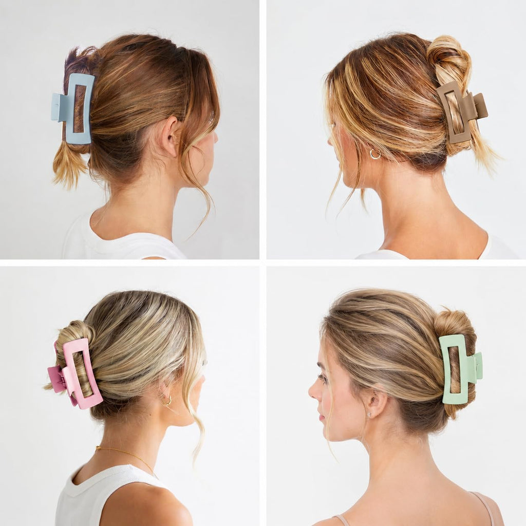 12 Pack Medium Hair Claw Clips for Women 3.5" Strong Hold Non-Slip Claw Clips for Thick Thin Hair