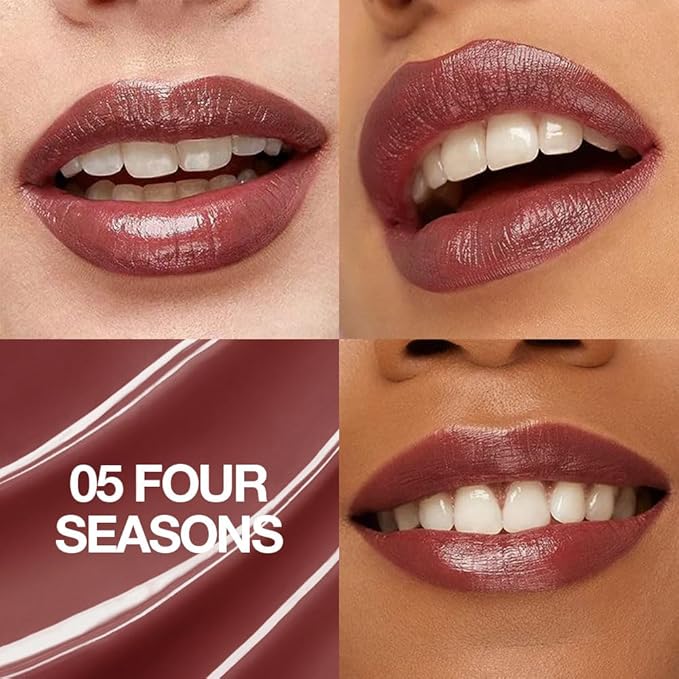 HHLTOH 2Pcs Tinted Lip Balm Moisturizing Lipstick – Warm Orange Brown & Deep Rose Color Bean Paste Sheer Hydrating Lip Color for Dry Lips Nourishing Lip Balm for All Women with a Subtle Natural Scent