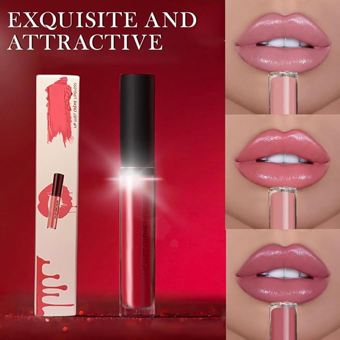12 Color Cream Lip Gloss, 2025 New Cream Texture Lipstick Non-Stick Lip Gloss, Long Lasting Lipstick Hydrating Lip Tint Natural Non-Fading Liquid Lip Stick for Women (#12, One Size)