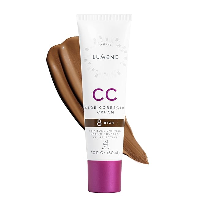 Lumene CC Color Correcting Cream Vegan Foundation 1 fl oz - 8 Rich