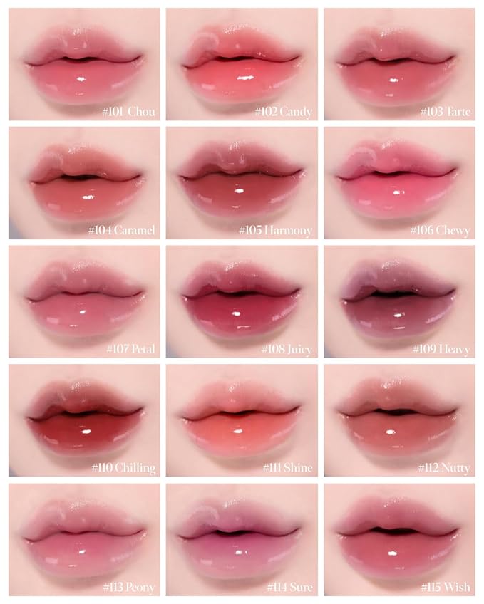CORALHAZE Glow Lock Jelly Tint 102 Candy, Hydrating Water Glow Lip Stain, Non-Sticky Juicy Gloss, Long Lasting Glass Shine & Dewy Finish, Lightweight Moisturizing Lip Care, Korean Makeup
