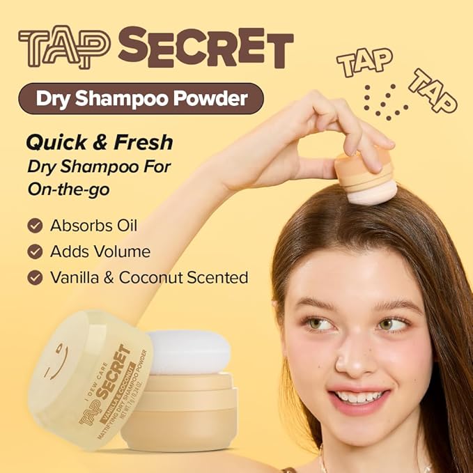 I DEW CARE Tap Secret Mattifying Dry Shampoo Powder - Vanilla & Coconut