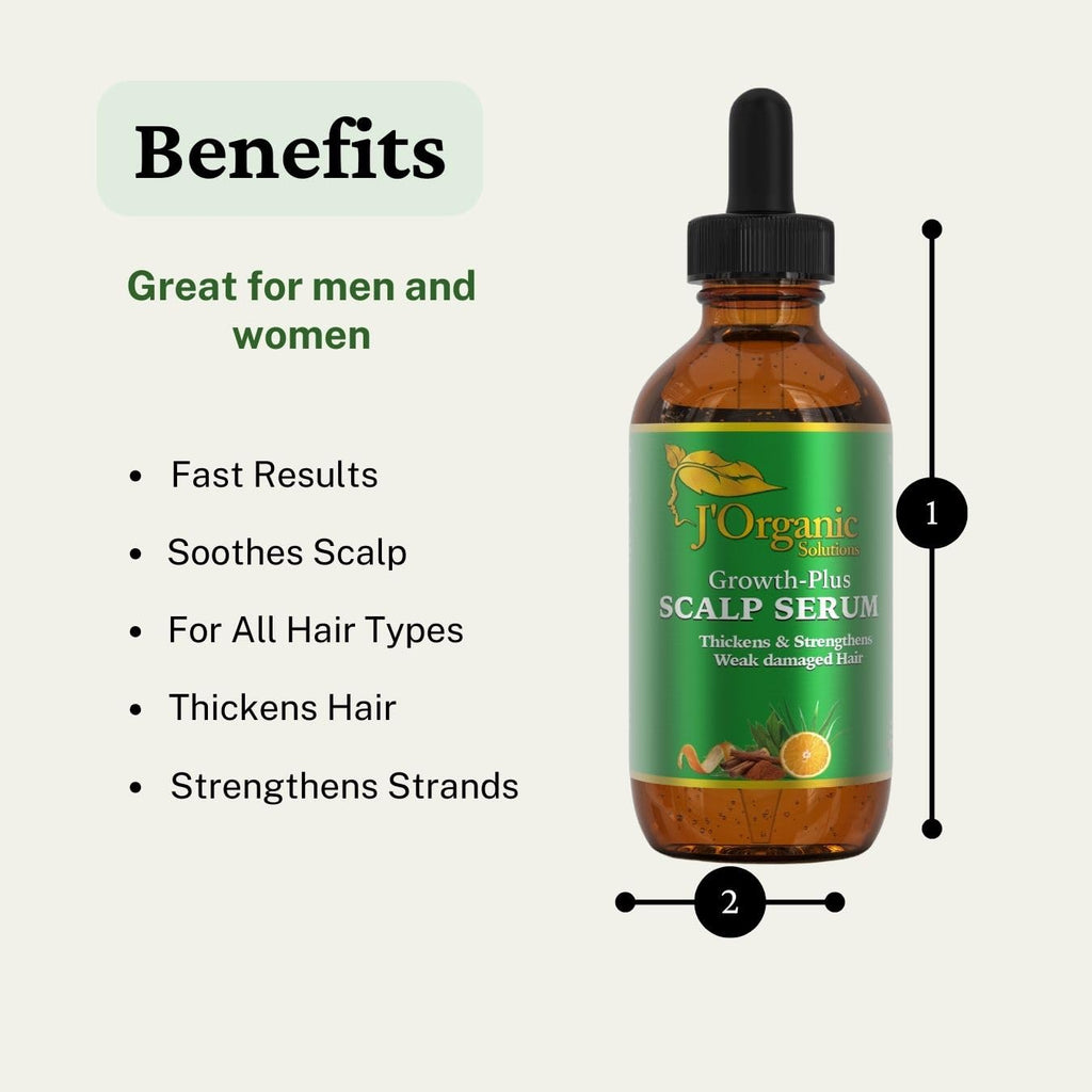J'Organic Solutions Growth-Plus Scalp Nourishing Oil (4 Oz)