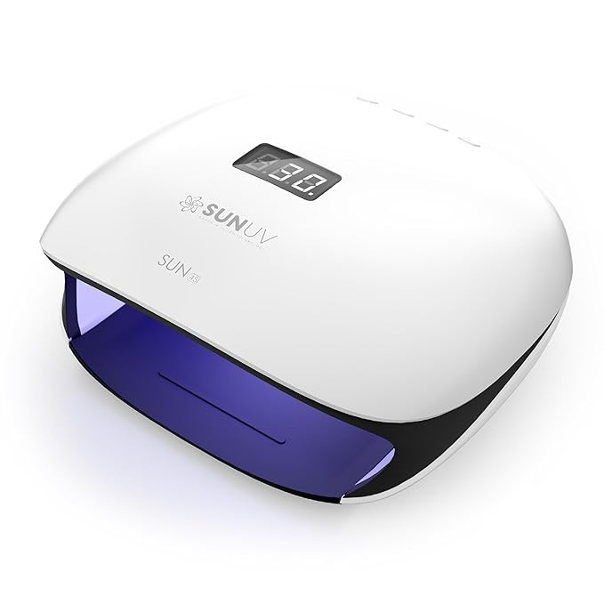 SUNUV UV LED Nail Lamp, UV Light for Gel Polish, LCD Display SUN4S Black