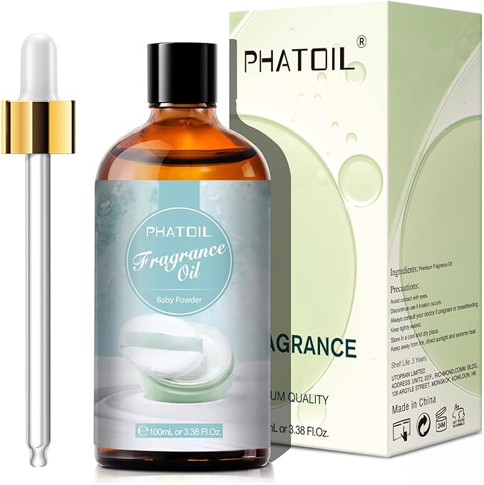 PHATOIL Baby Powder Fragrance Oil for Diffuser Aromatherapy 3.38FL.OZ