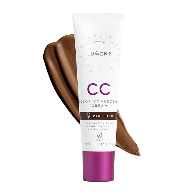 Lumene CC Color Correcting Cream Vegan Foundation 1 fl oz - 9 Deep Rich