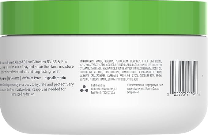 Cetaphil Moisturizing Cream, Face & Body, Sensitive Dry Skin, 8.8 oz