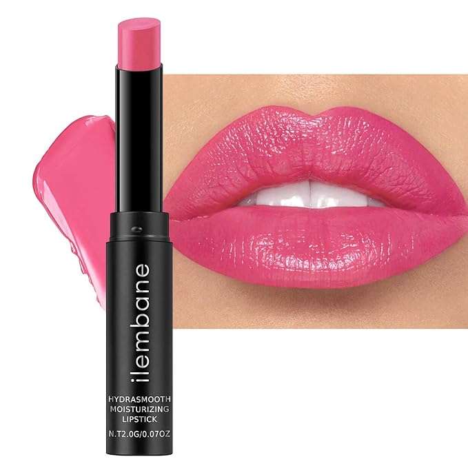 ilembane Hydrating Tinted Lipstick, Mauve Pink Glossy Lip Balm - Pastel