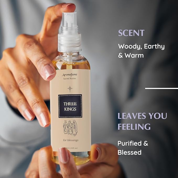 Three Kings Natural Resin Air Freshener Spray, 100ml, Aromafume