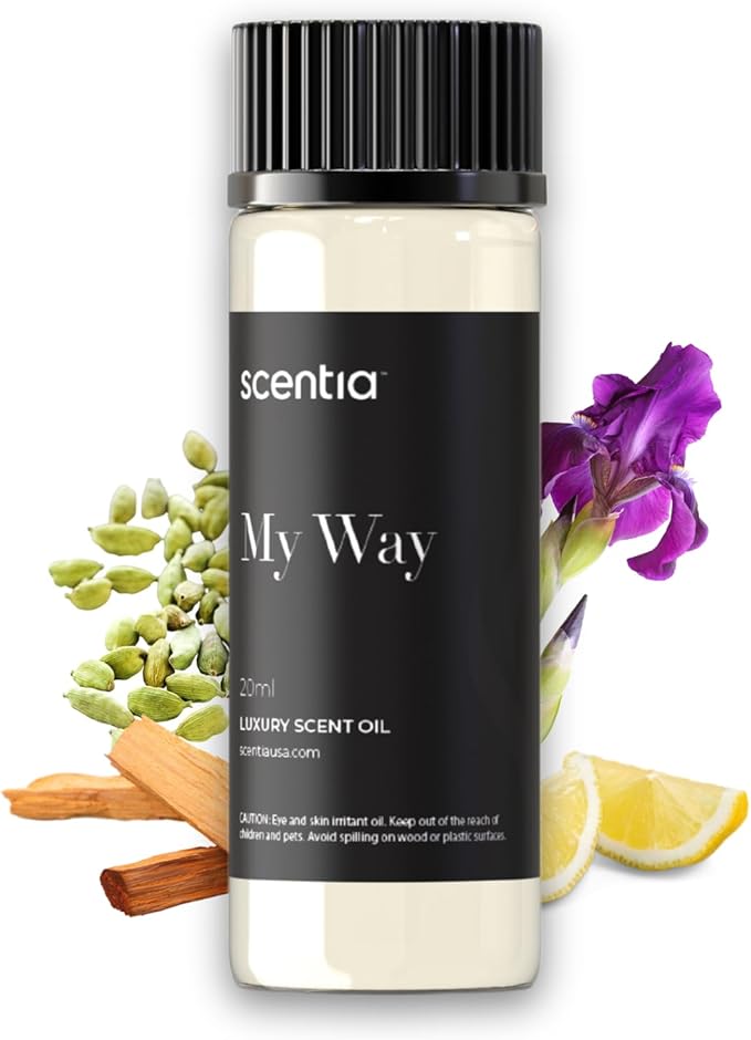 Scentia Miami One (My Way) Aromatherapy Oil for Diffuser – Hotel Scent Inspired by 1 Hotel Miami Beach – 20 mL – Lemon, Sandalwood & Cedar Natural Fragrance Oil for Waterless & Cold Air Diffusers